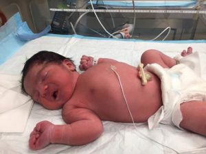 Baby boy Peralta; first baby born in NYC, 2017.